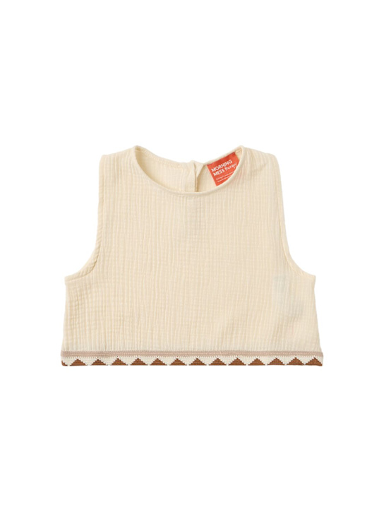 Embroidered cotton tank top