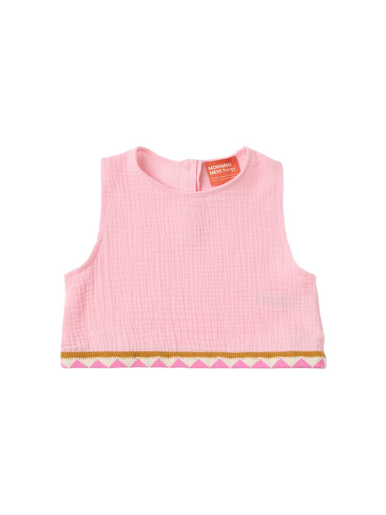 MORNING MESS THERAPY - Embroidered cotton tank top