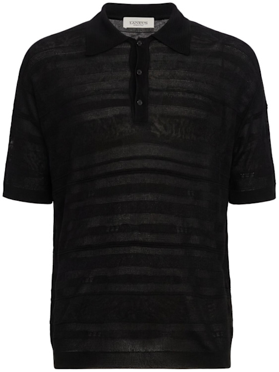 Laneus - Viscose blend polo shirt