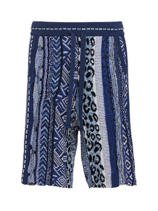 Laneus - Knitted cotton blend shorts