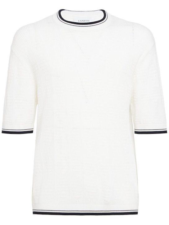 Laneus - Knitted cotton t-shirt