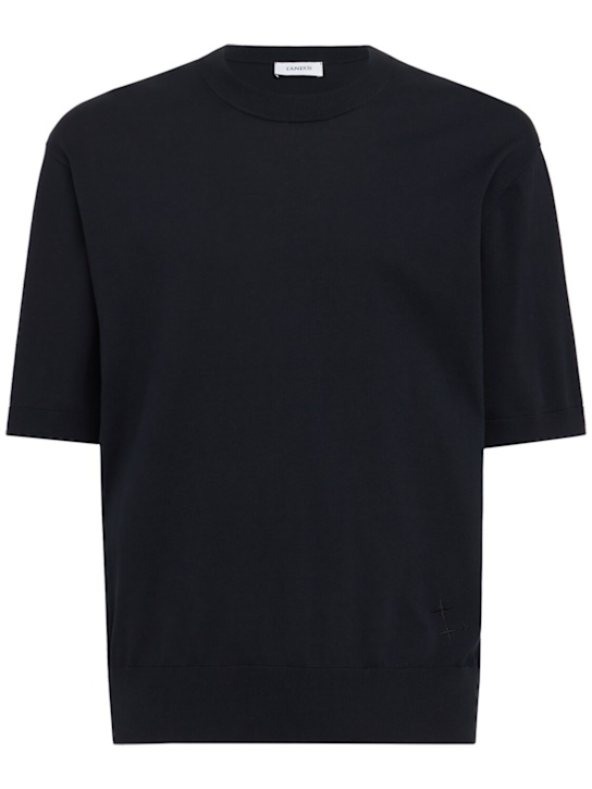 Laneus: Knitted cotton t-shirt