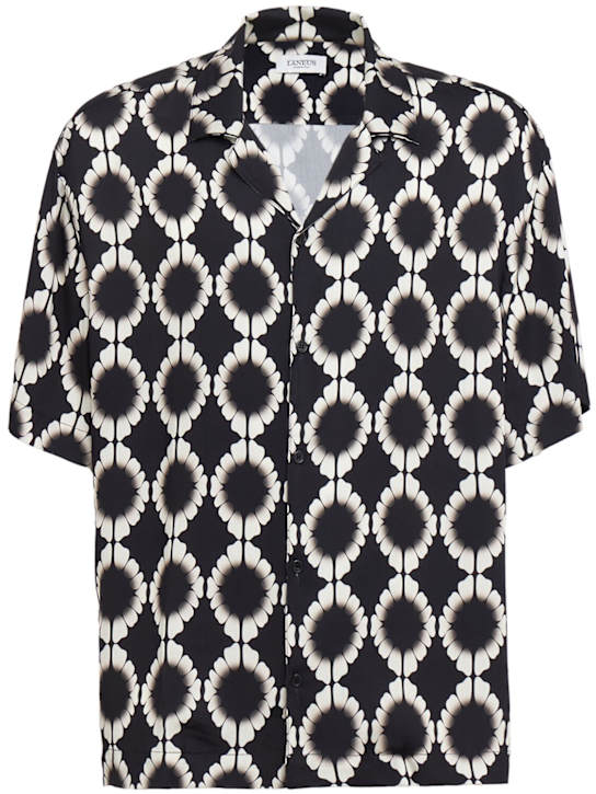 Laneus - Printed boxy fit bowling shirt
