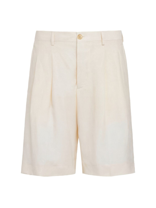 Laneus - Viscose & linen shorts