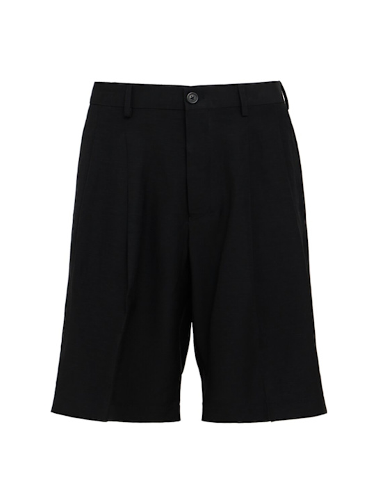 Laneus - Viscose & linen shorts