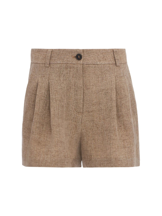 LUISA SPAGNOLI - Alloggio linen shorts