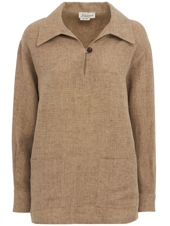 LUISA SPAGNOLI - Basilare linen polo sweater