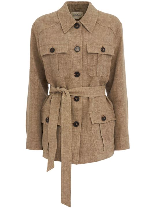LUISA SPAGNOLI: Viadana buttoned linen jacket