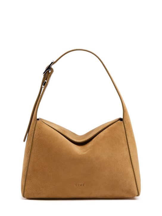 TIME - XS Luma suede shoulder bag