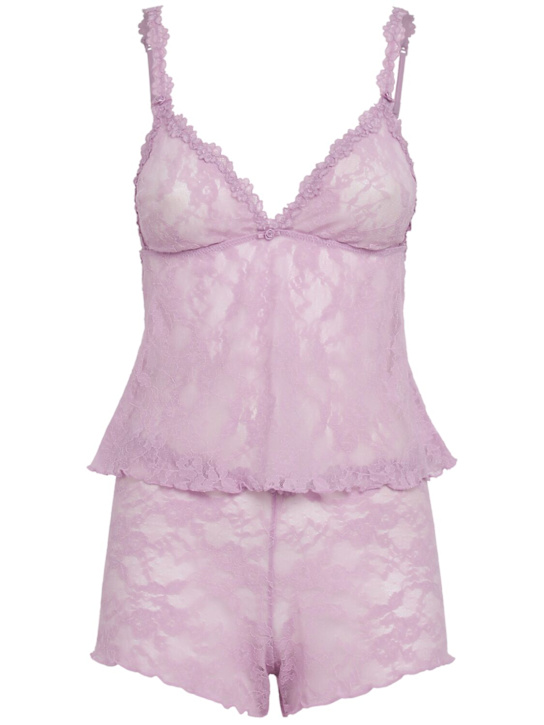 SKIMS - Stretch lace camisole & shorts set