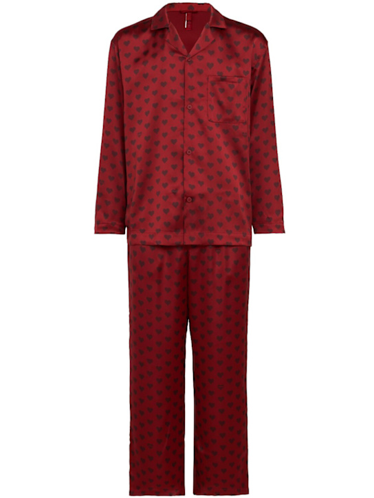 SKIMS - Hearts sateen pajama shirt & pants set