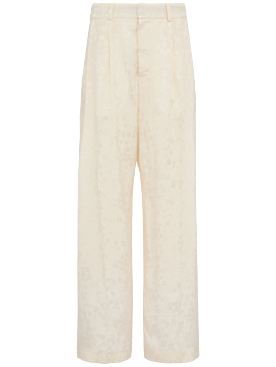 THE MANNEI - Floral jacquard wide pants