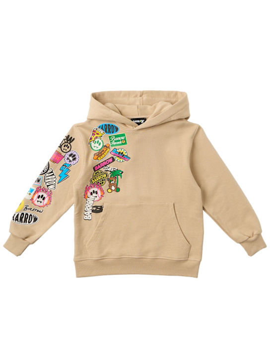 Barrow - Printed cotton hoodie