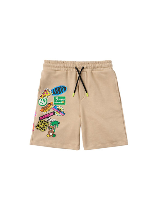 Barrow: Printed cotton sweat shorts