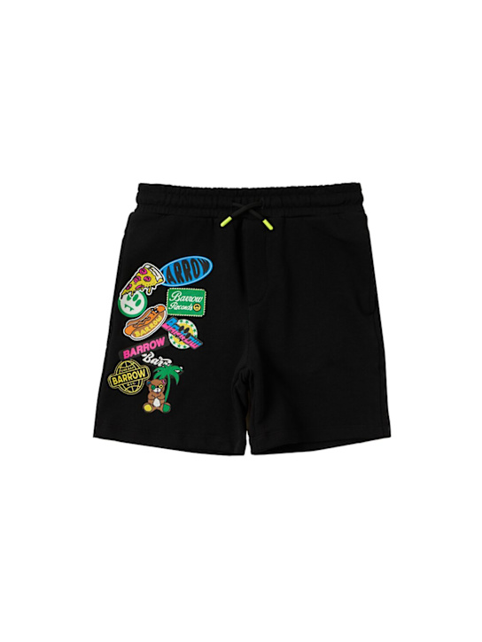 Barrow: Printed cotton sweat shorts