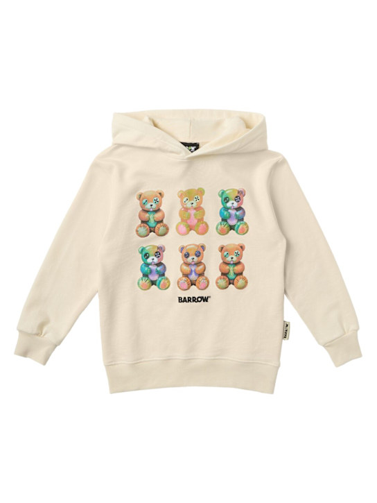 Printed cotton hoodie