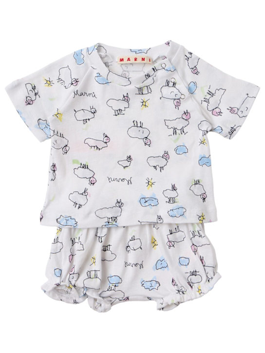 Marni Junior - Printed cotton shirt & shorts