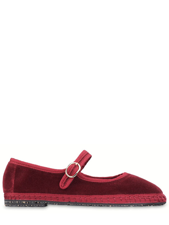 FLABELUS - Lucrecia velvet Mary Jane flats