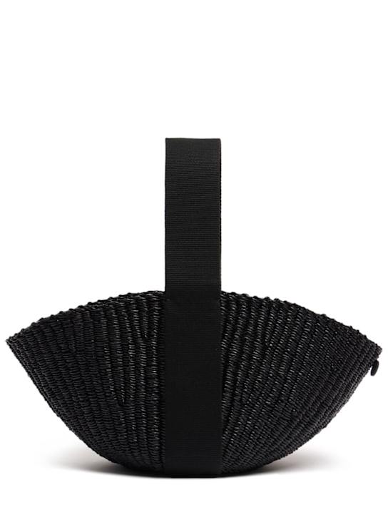 MUUÑ: Nona raffia effect top handle bag