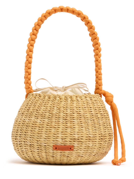 MUUÑ - Lily Anne raffia effect top handle bag