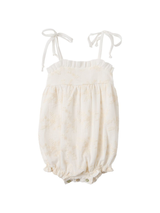 COSMOSOPHIE - Embroidered cotton romper