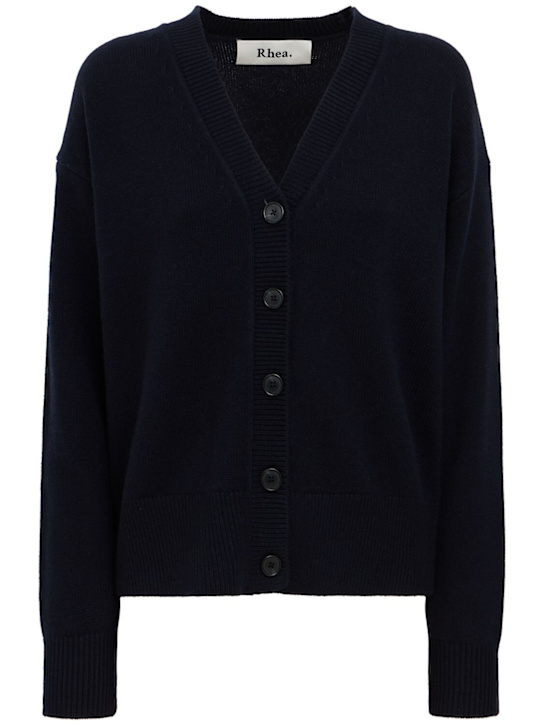RHEA - Heavy wool V-neck cardigan