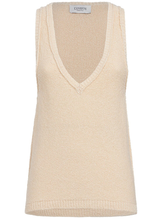 Laneus - Knitted v-neck tank top