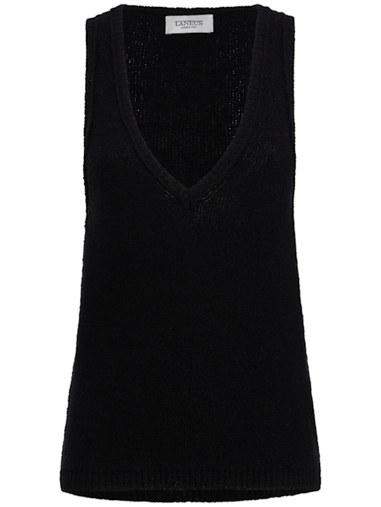 Laneus - Knitted v-neck tank top