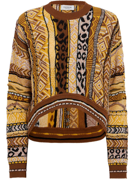 Laneus - Boxy fit cotton sweater