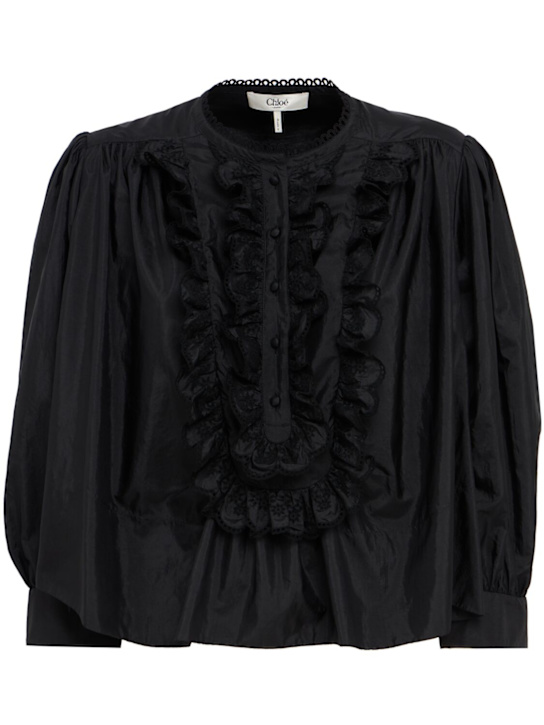 Chloé - Chemise à volants en mélange soie