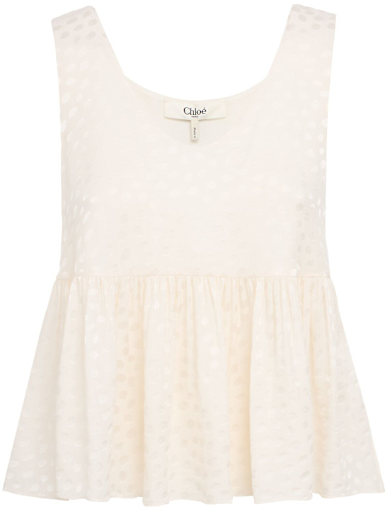 Chloé - Oberteil aus Seidenjacquard