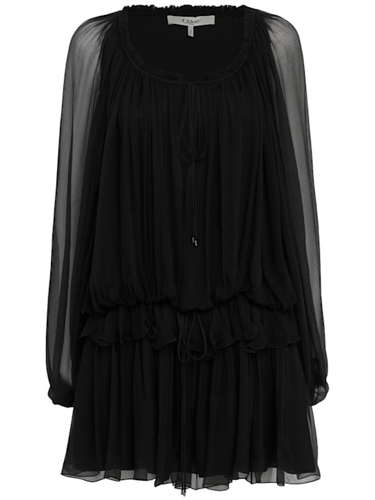 Chloé - Silk mousseline mini dress