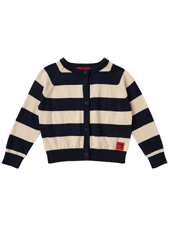 MAX&CO - Striped cotton knit cardigan
