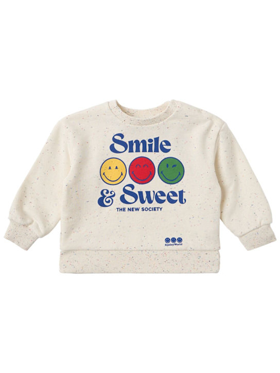 The New Society: Printed cotton blend sweatshirt