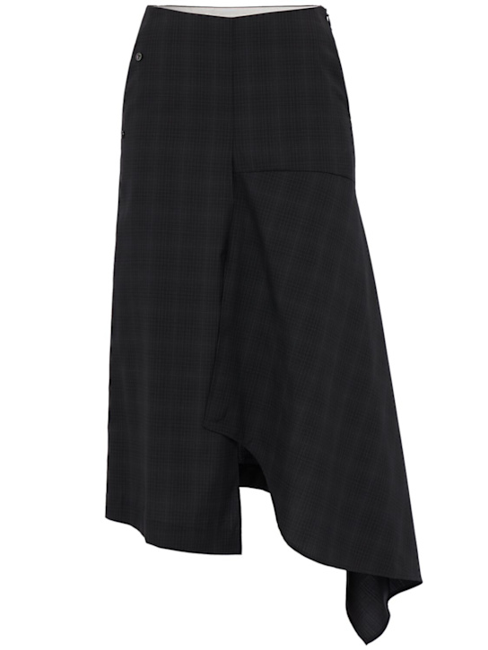 TIME - Asymmetrical wool skirt