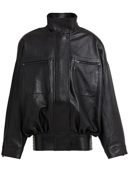 THE MANNEI: Leather bomber jacket