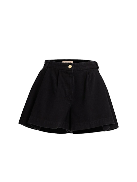 THE MANNEI - Denim pleated shorts