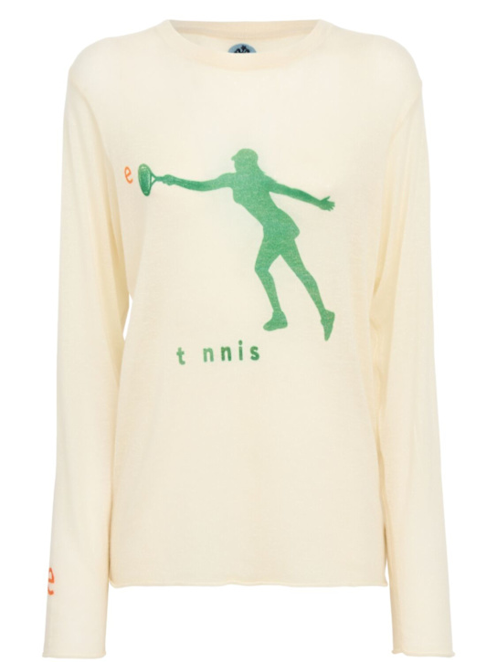 ADRIAN CASHMERE: Tennis long sleeve cashmere sweater
