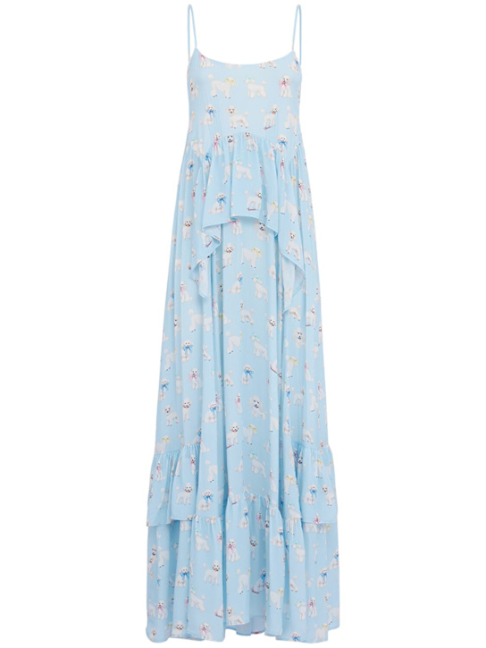 FIORUCCI - Poodle print ruffled maxi dress