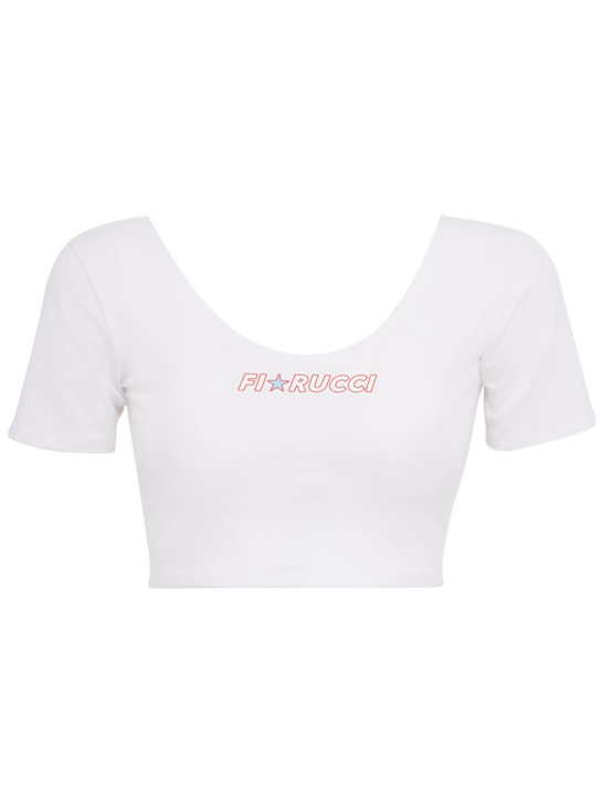 FIORUCCI - Star logo print cropped t-shirt