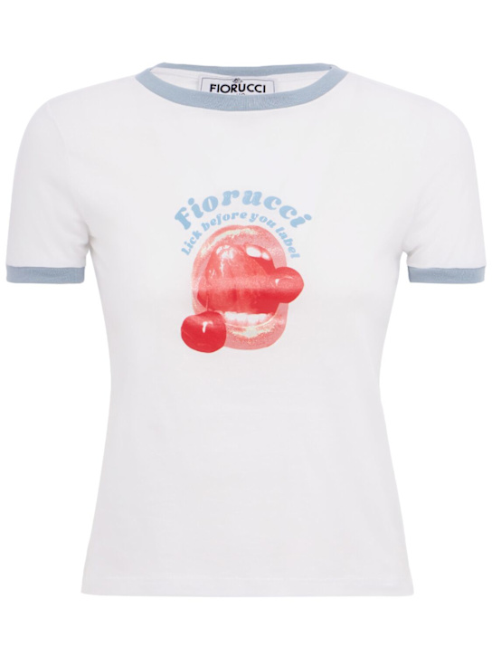 FIORUCCI: Lick Before You Label print baby t-shirt
