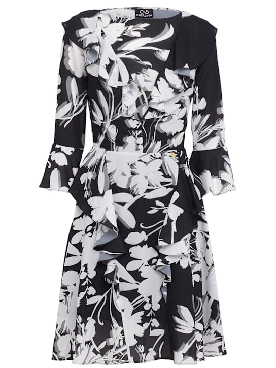 CATALINA - Printed georgette mini dress