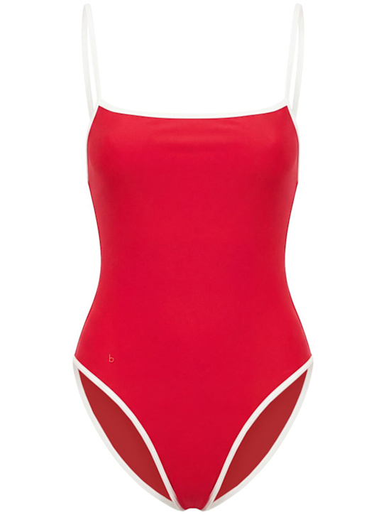 BARE: Neo square neckline one-piece swimsuit