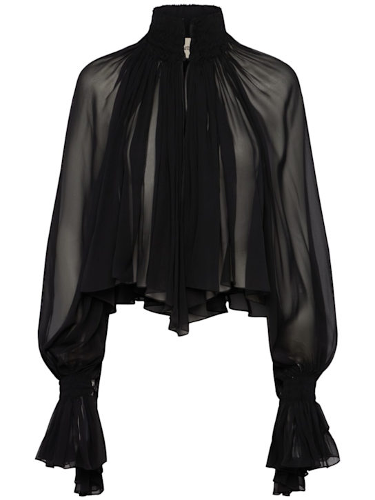 Khaite - Chemise volantée en soie Durer