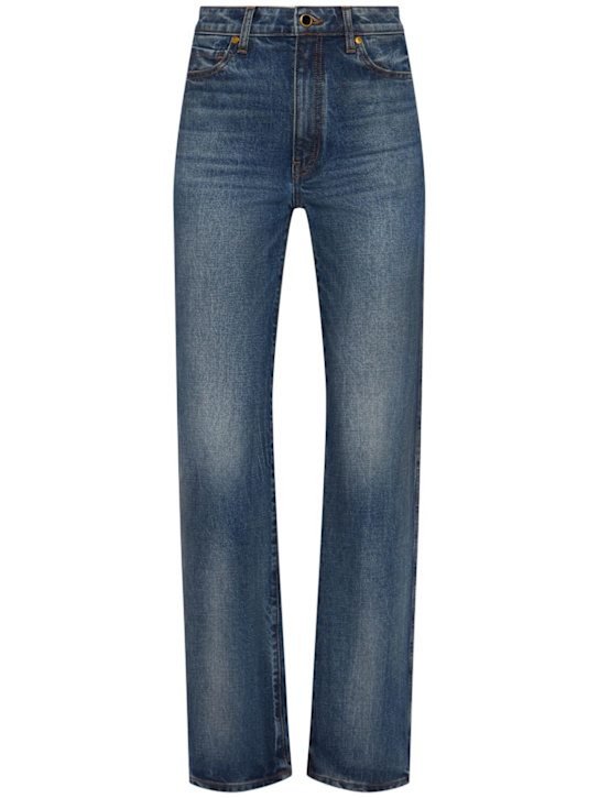 Khaite - Danielle cotton blend straight leg jeans