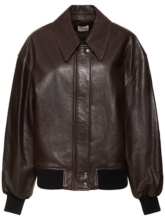 Khaite: Giacca Shelman in pelle