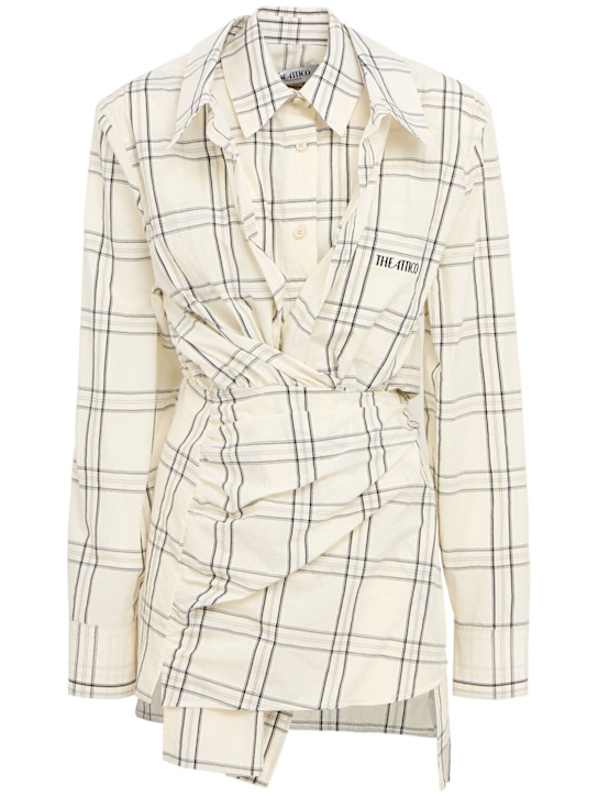 The Attico - Checked cotton mini dress