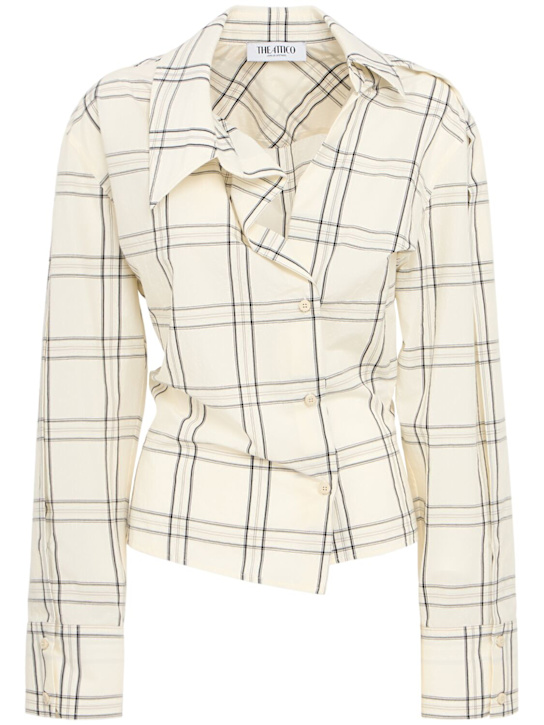 The Attico: Checked cotton shirt