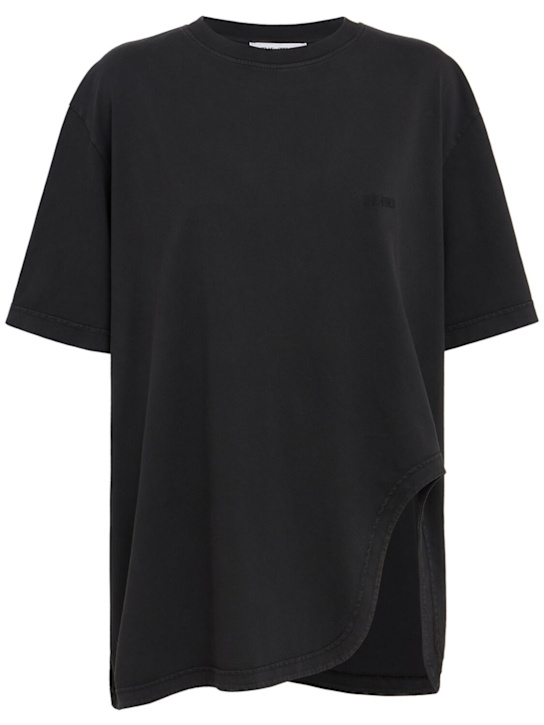 The Attico - Oversized jersey t-shirt w/shaped slit