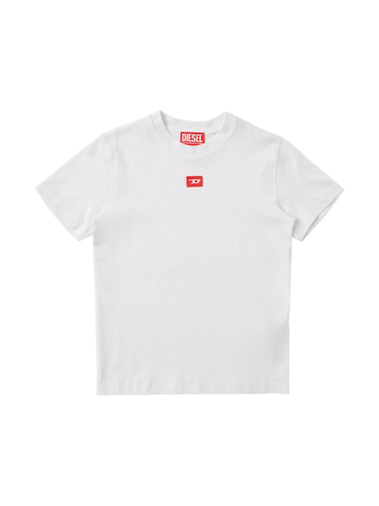 Diesel Kids - Printed cotton blend jersey t-shirt